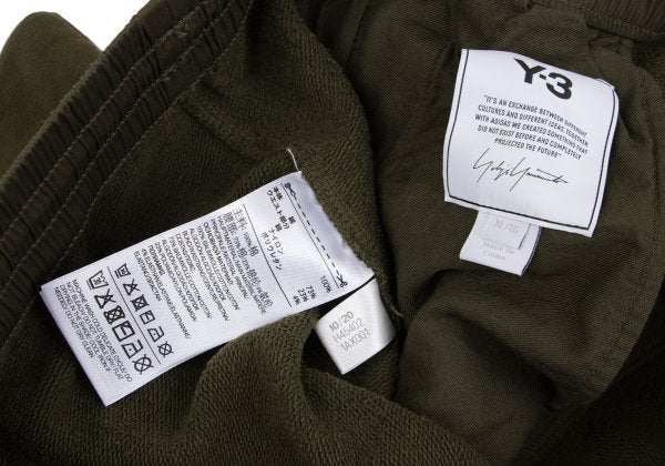 Y-3 Cotton Waist Panel Hoodie Green Size XL