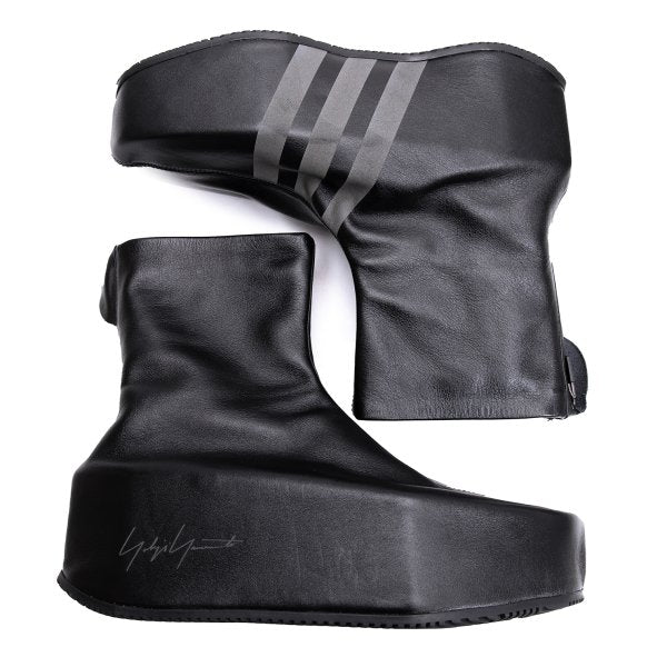 Y-3 KYASU OVERBOOT Leather Boots Black Size 26cm