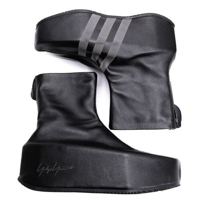 Y-3 KYASU OVERBOOT Leather Boots Black Size 26cm