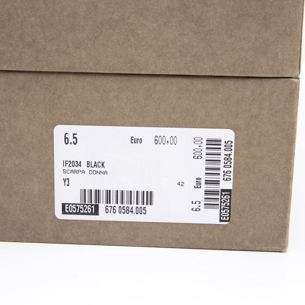 Y-3 KYASU OVERBOOT Leather Boots Black Size 26cm