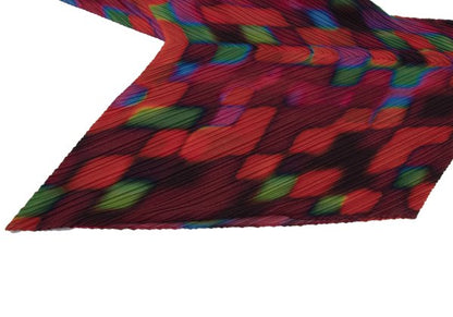 ISSEY MIYAKE Graphic Print Bias Pleat Blouse Multi Size 2