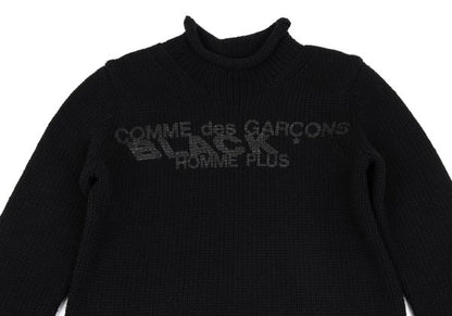 COMME des GARCONS HOMME PLUS Black Logo Knit Sweater Size M