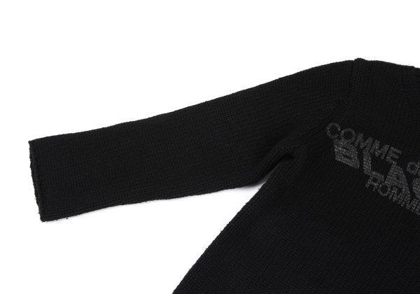 COMME des GARCONS HOMME PLUS Black Logo Knit Sweater Size M