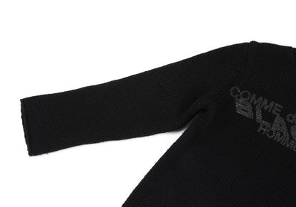 COMME des GARCONS HOMME PLUS Black Logo Knit Sweater Size M