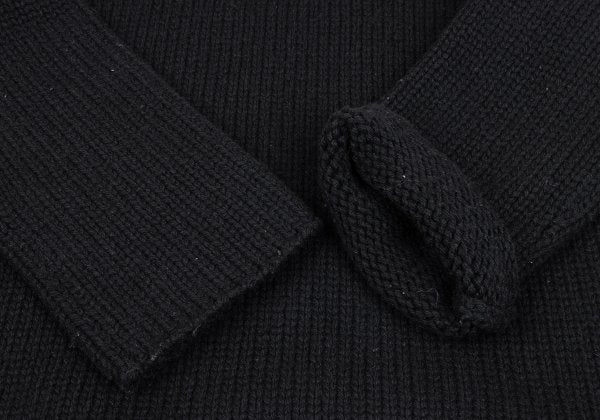 COMME des GARCONS HOMME PLUS Black Logo Knit Sweater Size M