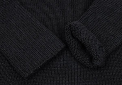 COMME des GARCONS HOMME PLUS Black Logo Knit Sweater Size M