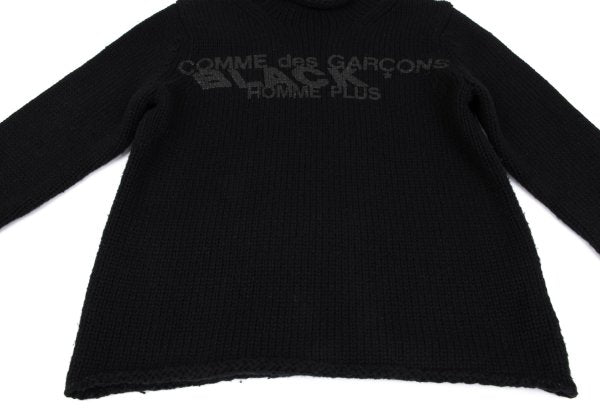 COMME des GARCONS HOMME PLUS Black Logo Knit Sweater Size M