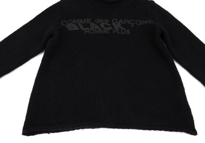 COMME des GARCONS HOMME PLUS Black Logo Knit Sweater Size M