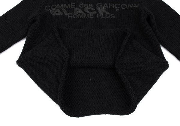 COMME des GARCONS HOMME PLUS Black Logo Knit Sweater Size M