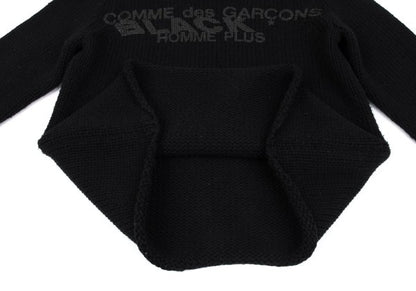COMME des GARCONS HOMME PLUS Black Logo Knit Sweater Size M