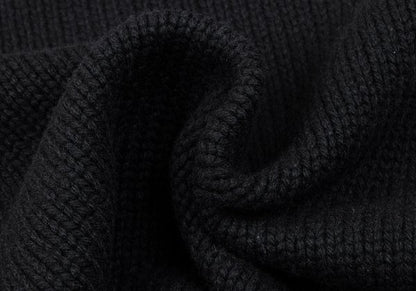 COMME des GARCONS HOMME PLUS Black Logo Knit Sweater Size M