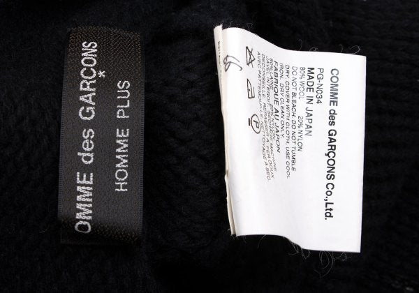 COMME des GARCONS HOMME PLUS Black Logo Knit Sweater Size M