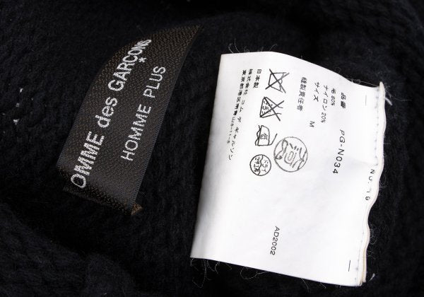 COMME des GARCONS HOMME PLUS Black Logo Knit Sweater Size M