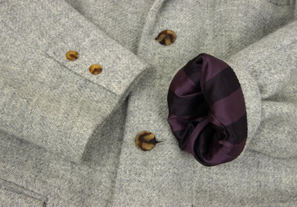 Jean Paul GAULTIER HOMME Wool Velour Panel Coat Grey Size M