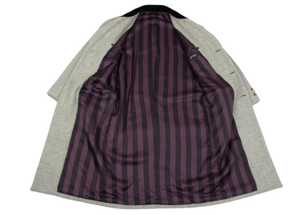 Jean Paul GAULTIER HOMME Wool Velour Panel Coat Grey Size M
