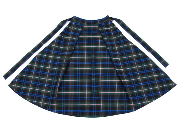 MSGM Tartan Check Belted Midi Skirt Multi Size 42