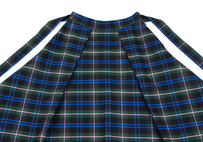 MSGM Tartan Check Belted Midi Skirt Multi Size 42