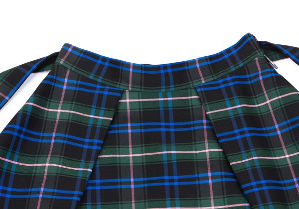 MSGM Tartan Check Belted Midi Skirt Multi Size 42
