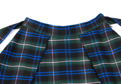 MSGM Tartan Check Belted Midi Skirt Multi Size 42
