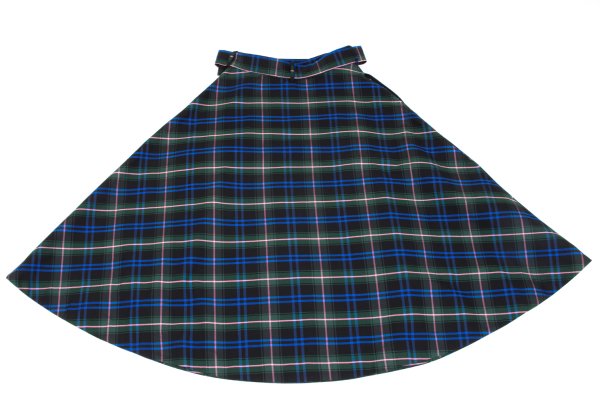 MSGM Tartan Check Belted Midi Skirt Multi Size 42