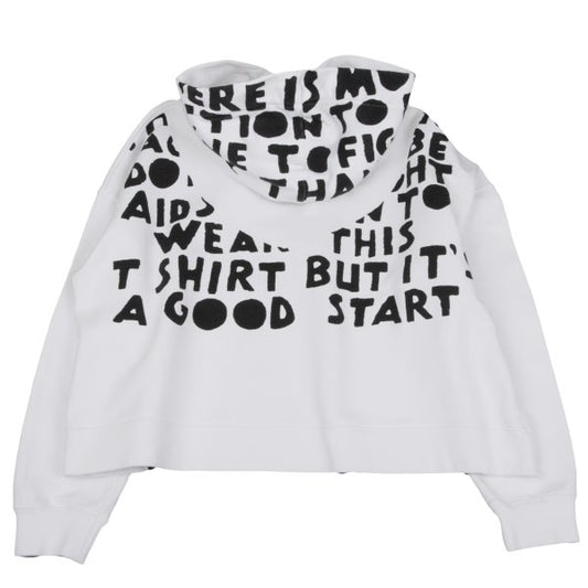 Maison Martin Margiela AIDS Print Hoodie White Size S