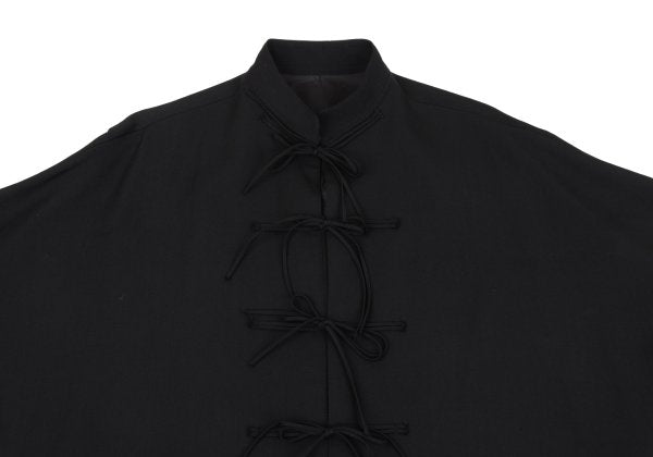 B Yohji Yamamoto Wool Gabardine Long Jacket Black Size 3