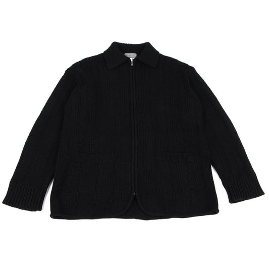 Yohji Yamamoto POUR HOMME Wool Blend Zip Jacket Black Size M