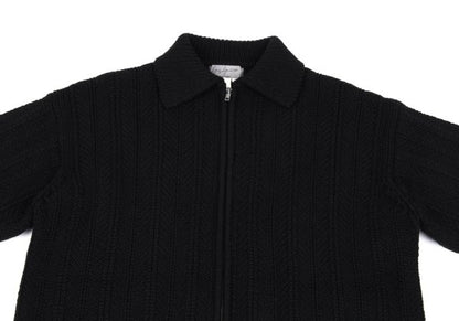 Yohji Yamamoto POUR HOMME Wool Blend Zip Jacket Black Size M
