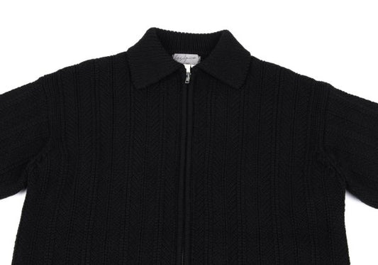 Yohji Yamamoto POUR HOMME Wool Blend Zip Jacket Black Size M