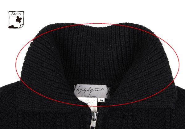 Yohji Yamamoto POUR HOMME Wool Blend Zip Jacket Black Size M