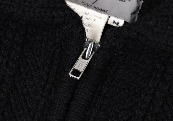 Yohji Yamamoto POUR HOMME Wool Blend Zip Jacket Black Size M