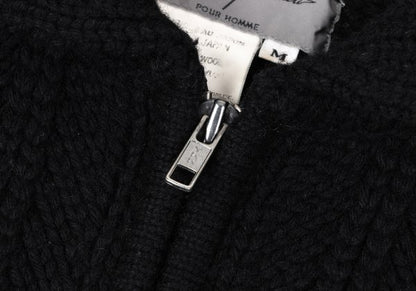 Yohji Yamamoto POUR HOMME Wool Blend Zip Jacket Black Size M