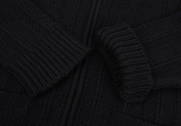 Yohji Yamamoto POUR HOMME Wool Blend Zip Jacket Black Size M