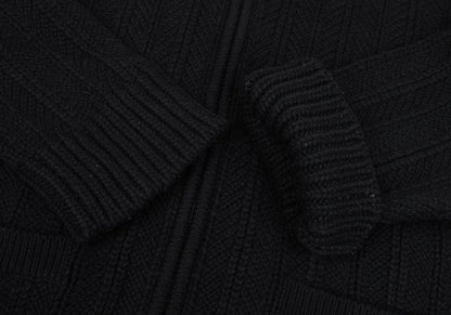Yohji Yamamoto POUR HOMME Wool Blend Zip Jacket Black Size M