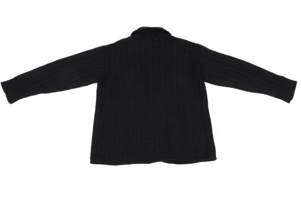Yohji Yamamoto POUR HOMME Wool Blend Zip Jacket Black Size M