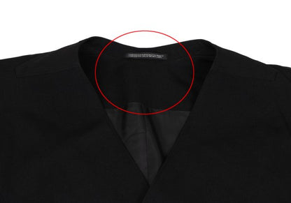 Yohji Yamamoto POUR HOMME 18AW Gabardine Coat Black Size 3