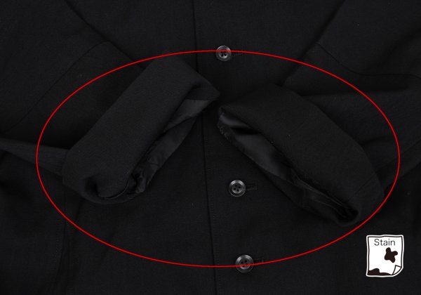 Yohji Yamamoto POUR HOMME 18AW Gabardine Coat Black Size 3