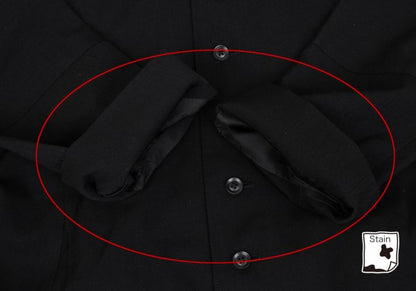 Yohji Yamamoto POUR HOMME 18AW Gabardine Coat Black Size 3