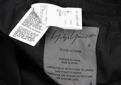 Yohji Yamamoto POUR HOMME 18AW Gabardine Coat Black Size 3