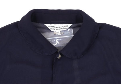 COMME des GARCONS Poly Puckering Sheer Button-Up Blue Size M