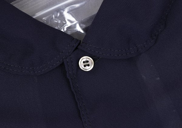 COMME des GARCONS Poly Puckering Sheer Button-Up Blue Size M