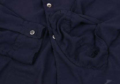 COMME des GARCONS Poly Puckering Sheer Button-Up Blue Size M