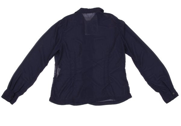 COMME des GARCONS Poly Puckering Sheer Button-Up Blue Size M