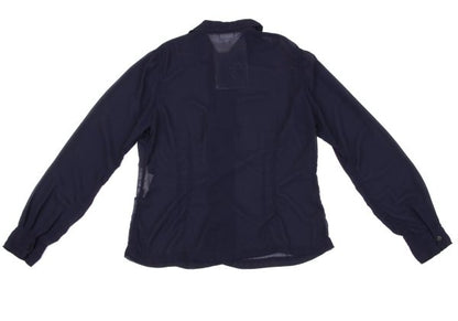 COMME des GARCONS Poly Puckering Sheer Button-Up Blue Size M