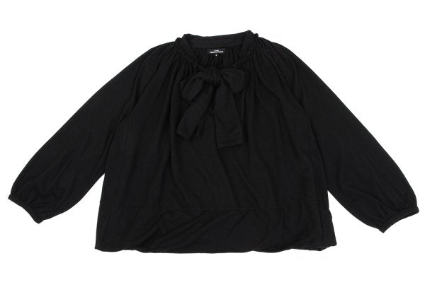 COMME des GARCONS Angora Ribbon Gather Blouse Black Size S