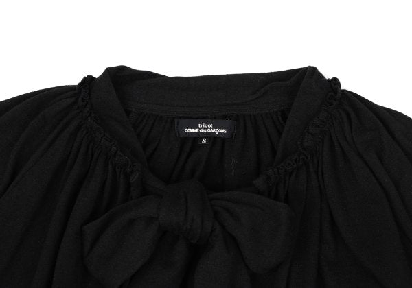 COMME des GARCONS Angora Ribbon Gather Blouse Black Size S