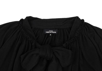 COMME des GARCONS Angora Ribbon Gather Blouse Black Size S