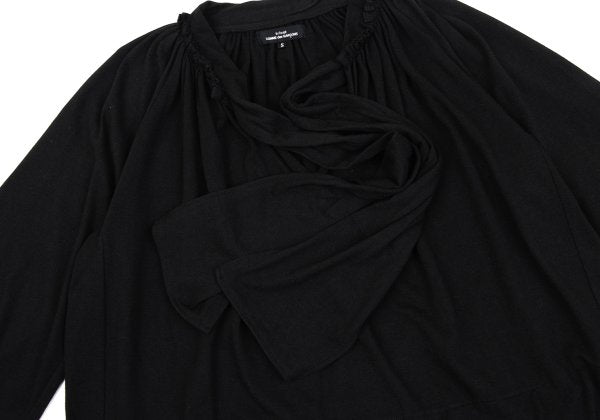 COMME des GARCONS Angora Ribbon Gather Blouse Black Size S