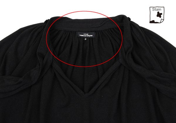 COMME des GARCONS Angora Ribbon Gather Blouse Black Size S
