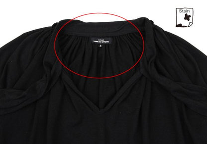 COMME des GARCONS Angora Ribbon Gather Blouse Black Size S